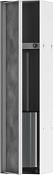 Hansgrohe XtraStoris Rock Встраиваемая ниша для ершика 14,5х14х59,5h см, цвет: матовый белый 56060700