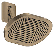 Axor Shower Sphere Верхний душ 37х22 см, настенный кронштейн, 2 вида струи, цвет: шлифованная бронза 39745140