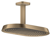 Axor Shower Sphere Верхний душ 37х22 см, потолочный кронш., 2 вида струи, цвет: шлифованная бронза 39757140