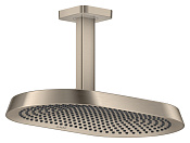 Axor Shower Sphere Верхний душ 37х22 см, потолоч. кронштейн, 2 вида струи, цвет: шлифованный никель 39758820