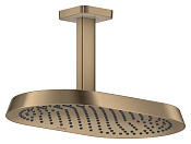 Axor Shower Sphere Верхний душ 37х22 см, потолочный кронштейн, 1 вид струи, цвет: шлифованная бронза 39760140