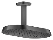 Axor Shower Sphere Верхний душ 37х22 см, потолоч. кронш., 1 вид струи, цвет: шлифованный черный хром 39761340