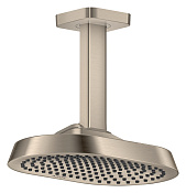 Axor Shower Sphere Верхний душ 25х16 см, потолочный кронштейн, 1 вид струи, цвет: шлифованный никель 39763820
