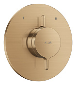 Axor One Смеситель для душа встраиваемый на 2 потребителя, внешняя часть, цвет: шлифованная бронза 48415140
