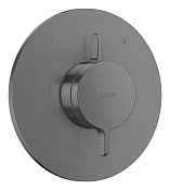 Axor One Смеситель для душа встраиваемый на 2 потреб., внешняя часть, цвет: шлифованный черный хром 48415340