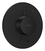 Axor One Смеситель для душа встраиваемый на 2 потребителя, внешняя часть, цвет: матовый черный 48415670