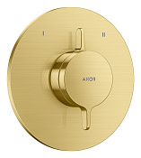 Axor One Смеситель для душа встраиваемый на 2 потребителя, внешняя часть, цвет: шлифованная латунь 48415950