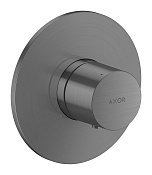 Axor One Термостат для душа встраиваемый на 1 потреб., внешняя часть, цвет: шлифованный черный хром 48711340