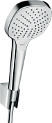 Hansgrohe Croma Select E Душевой гарнитур: лейка 3 режима, держатель, шланг 160 см, цвет: белый/хром 28093400