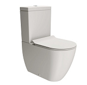 GSI Pura Чаша унитаза моноблок безободковый, смыв swirlflush, с креплением, цвет: белый матовый 8806F09