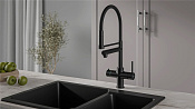 Artisantech AquaHot Rome Смеситель для кухни 4в1: гор./хол. вода, кипяч., фильтр. вода, цвет: черный AH-1169-BM