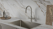 Artisantech AquaHot Milan Смеситель для кухни 4в1: гор./хол. вода, кипяч., фильтр. вода, цвет: сталь AH-1163C-BN