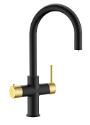 Artisantech AquaHot Milan Смеситель для кухни 4в1: гор./хол. вода, кипяч., фильтр. вода, цвет:черный AH-1163C-BMG