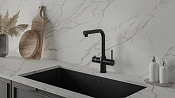 Artisantech AquaHot Modena Смеситель для кухни 4в1:гор./хол. вода, кипяч., фильтр. вода, цвет:черный AH-1163L-BM