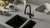 Artisantech AquaHot Montblanc Смес. для кухни 5в1: гор./хол. вода, кипяч., фильтр. вода, цвет:черный AH-1165С-BM