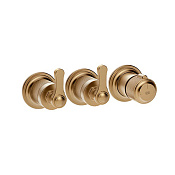 Gessi Venti20 Термостат для душа встраиваемый, на 2 потр., внеш. час., цвет: warm bronze brushed PVD 65334#726