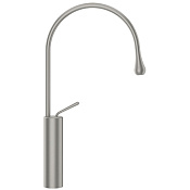 Gessi Goccia Смеситель для раковины высокий, без дон. клапана, излив 32,6 см, цвет: chrome brushed 33609#147