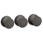 Gessi Anello Термостат для душа встраиваемый, на 2 потр., внеш. часть, цвет: black metal brushed PVD 63434#707