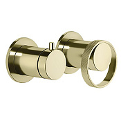 Gessi Anello Смеситель для душа встраиваемый, на 2 потребителя, внешняя часть, цвет: brass PVD 63380#710