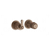Gessi Venti20 Термостат для душа встраиваемый, на 3 потр., внешняя часть, цвет: copper brushed PVD 65237#708