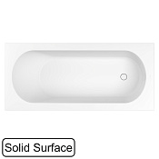 Whitecross Gin Ванна из Solid Surface встраиваемая 180x75 см, с щелевым перел., цвет: белый матовый 0217.180075.200