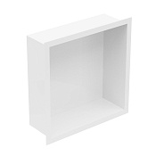 Nofer Box Полка встраиваемая в нишу 30х10х30h см одинарная, цвет: белый глянцевый H.3030.W