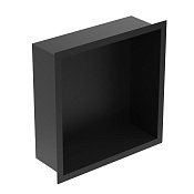 Nofer Box Полка встраиваемая в нишу 30х10х30h см одинарная, цвет: черный матовый H.3030.N