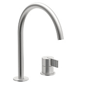 Almar Line Смеситель для раковины на 2 отверстия, излив 20 см, цвет: 316 brushed stainless steel E214028.316