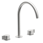 Almar Line Смеситель для раковины на 3 отверстия, излив 20 см, цвет: 316 brushed stainless steel E214031.316
