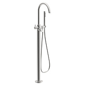 Almar Line Смеситель для ванны напольный, гарнитур, излив 22,3 см, цвет: 316 brushed stainless steel E216001.316