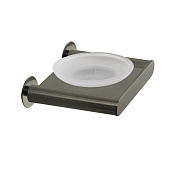 Ramonsoler Accesorios Мыльница с стеклянной чашей, подвесная, цвет: графит брашированный SOP02GR