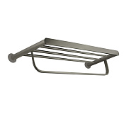 Ramonsoler Accesorios Полка для полотенец 66,2x22,1 см, подвесная, цвет: графит брашированный TOAL03GR