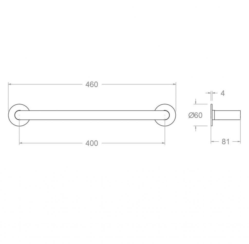 Ramonsoler Accesorios Полотенцедержатель 40 см, подвесной, цвет: хром TOAL04
