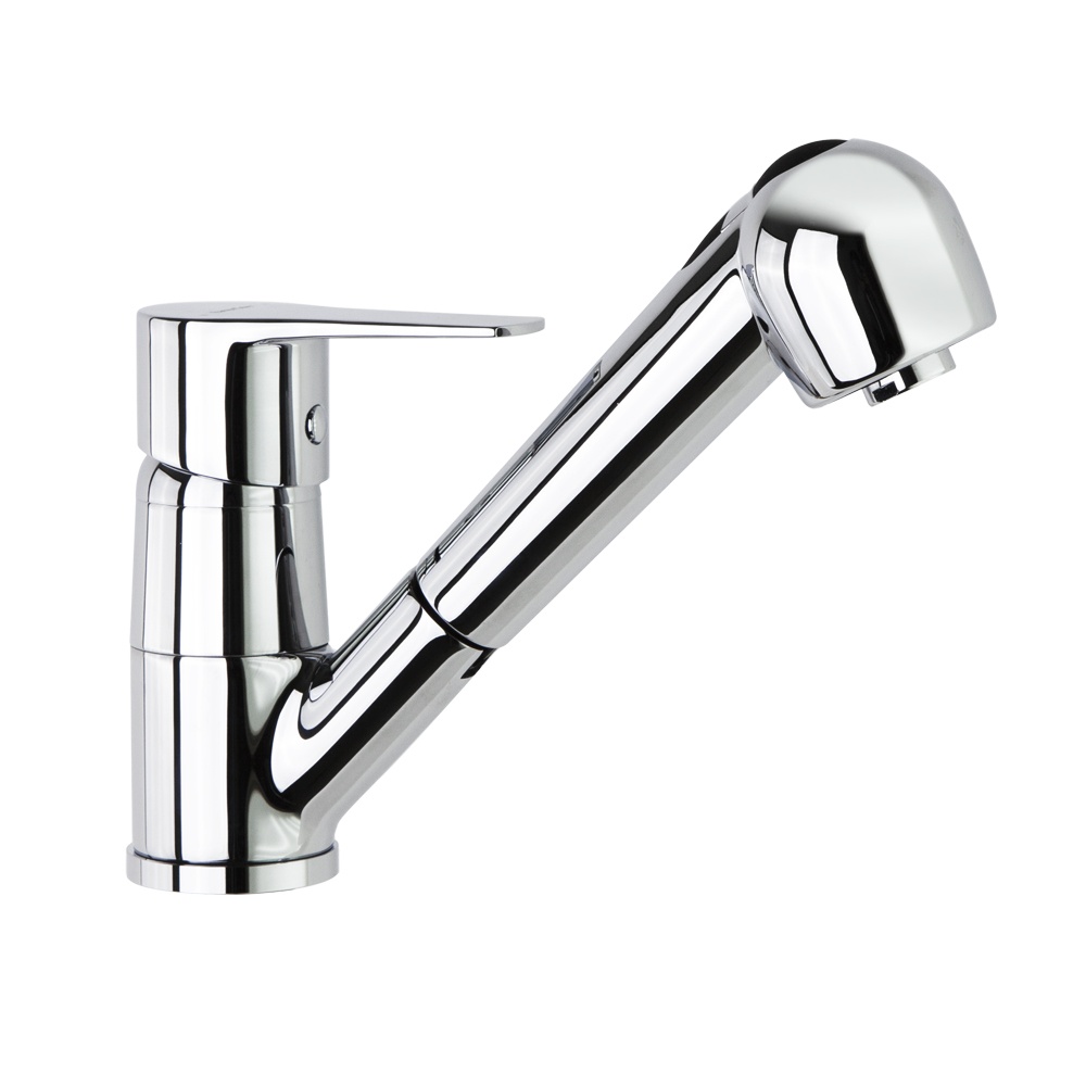 Ramonsoler Titanium Смеситель для кухни с выдвижным изливом, цвет: хром 181901