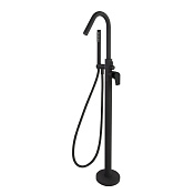 Ramonsoler Urban Chic Смеситель для ванны напольный, с гарнит., излив 16,7 см, цвет: черный матовый 218503DNM