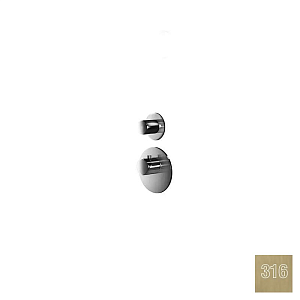 Almar High Flow Round Термостат для душа, внешняя часть на 1 потр., цвет: 316 PVD brushed high brass E180031.HB316