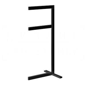 Gessi Inverso/Rettangolo Стойка напольная с двойным полотенцедержателем, цвет: black metal PVD 20939#706