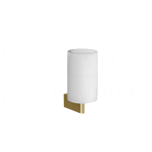 Gessi Origini Стакан подвесной, керамический Neolite, цвет: white/brushed brass PVD 66407#727