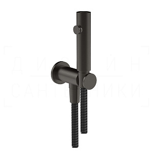 Gessi Total Look Гидроершик без смесителя, шланг 125 см, цвет: black metal brushed PVD 45121#707