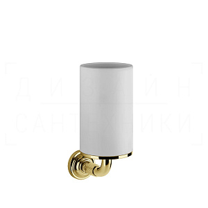 Gessi Venti20 Стакан подвесной, керамический Neolite, цвет: white/gold PVD 65407#246