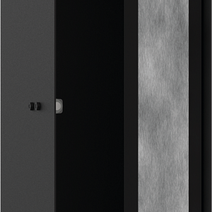 Hansgrohe XtraStoris Rock Полка в нишу встраиваемая 30х14х30h см, с дверью, цвет: матовый черный 56088670