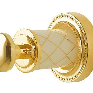 Boheme Murano Крючок для полотенца, подвесной, цвет: gold/white 10906-W-G