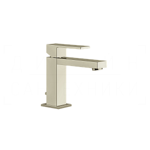 Gessi Rettangolo Смеситель для раковины, с донным клапаном, излив 12,9 см, цвет: nickel PVD 20001#720