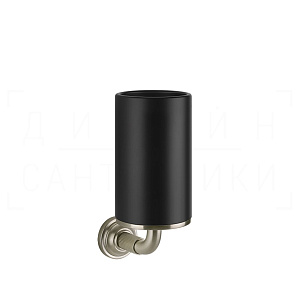 Gessi Venti20 Стакан подвесной, керамический Neolite, цвет: black/finox brushed nickel 65408#149