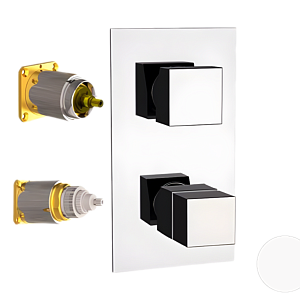 Remer Q-Elegance Термостат для ванны встраиваемый, 3 потребителя, внешняя часть, цвет: bianco opaco QT93KBBO