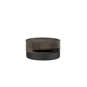 Gessi Perle Мыльница с стеклянной чашей, настольная, цвет: matte black 74826#299