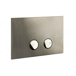 Gessi Inverso Diamantato Кнопка смыва для инсталляции Geberit, 2 режима, латунь, цвет: nickel PVD 54681#720