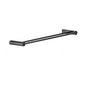 Gessi Rilievo Полотенцедержатель двойной 62,8 см, подвесной, цвет: black metal PVD 59405#706