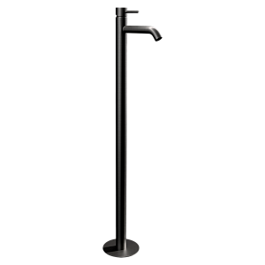 Remer X Style Смеситель для раковины напольный, д/к, излив 18 см, цвет: cromo nero spazzolato X18CFP