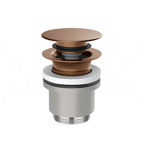 Gessi Донный клапан без перелива “Stop&Go”, цвет: copper brushed PVD 01431#708